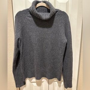 Halogen Nordstrom Cashmere 100% Turtleneck Gray Sweater Gorgeous Soft,size M